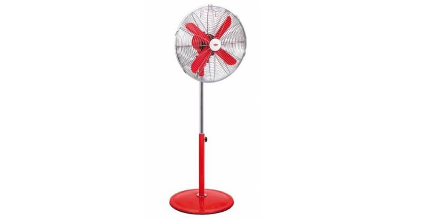 EuropAce ERF 7161T 16” Retro Stand Fan (Red)