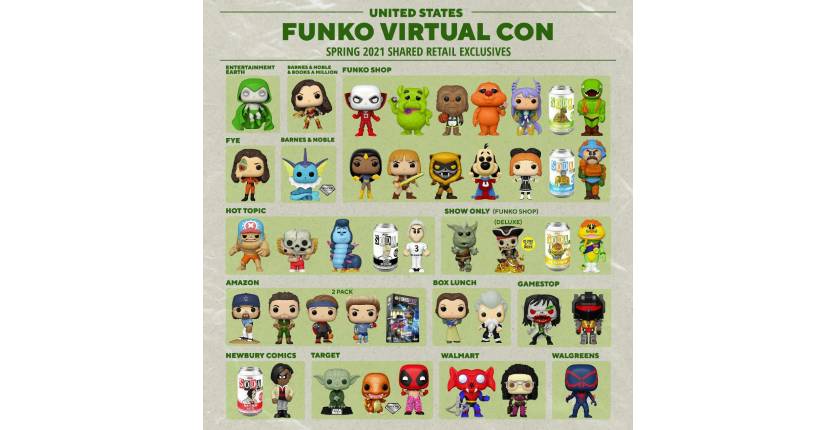 Funko 2021 Virtual Con Spring Convention Limited Edition Exclusive series