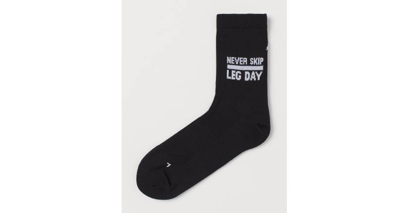 H&M Leg Day black sports socks