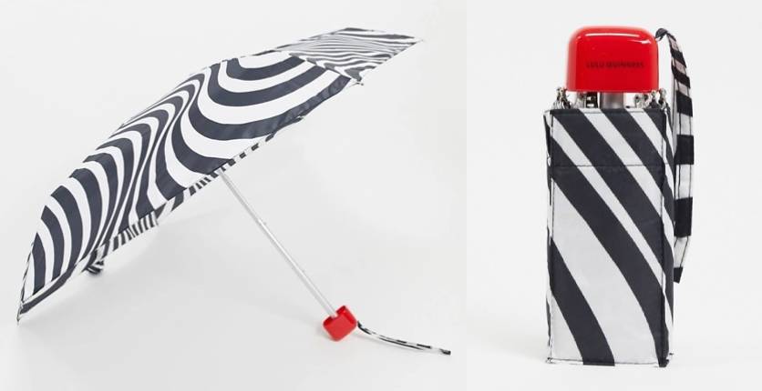 Lulu Guinness Tiny Optical Stripe Umbrella