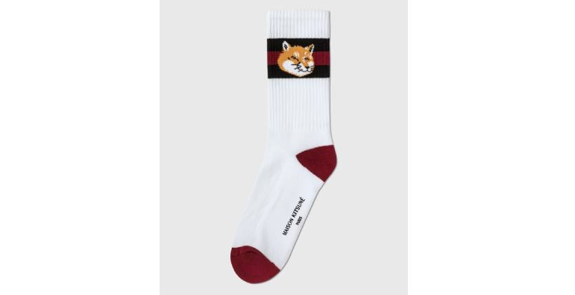 Maison Kitsuné Striped Fox Head socks