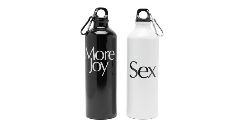 More Joy by Christopher Kane aluminium water bottle in set of two