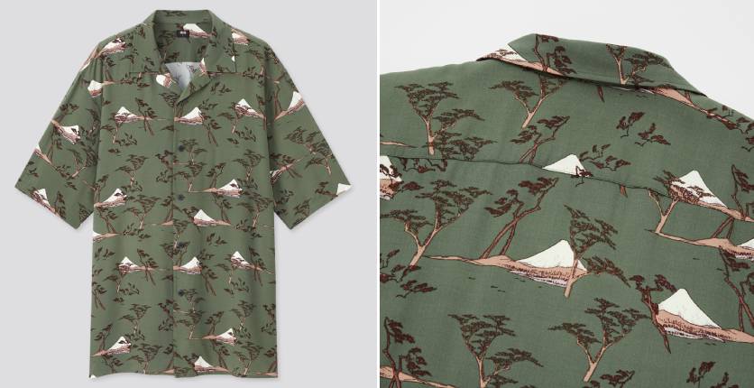 Uniqlo Utagawa Hiroshige open-collar short-sleeve shirt