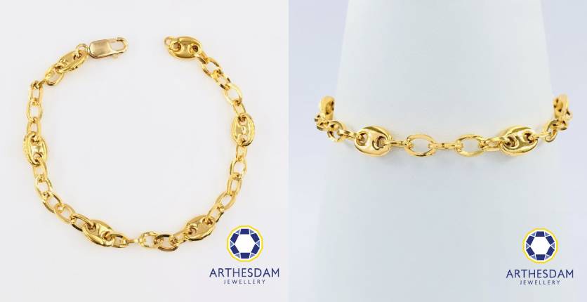 Arthesdam Jewellery 916 Gold Soda Tabs bracelet