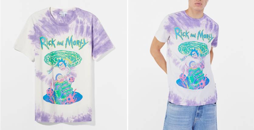 Bershka Tie-dye Rick & Morty T-shirt