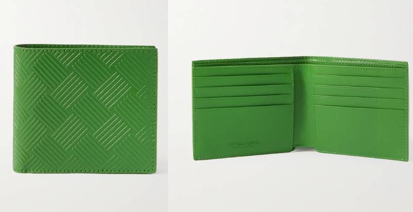Bottega Veneta Intrecciato-Embossed Leather Billfold Wallet
