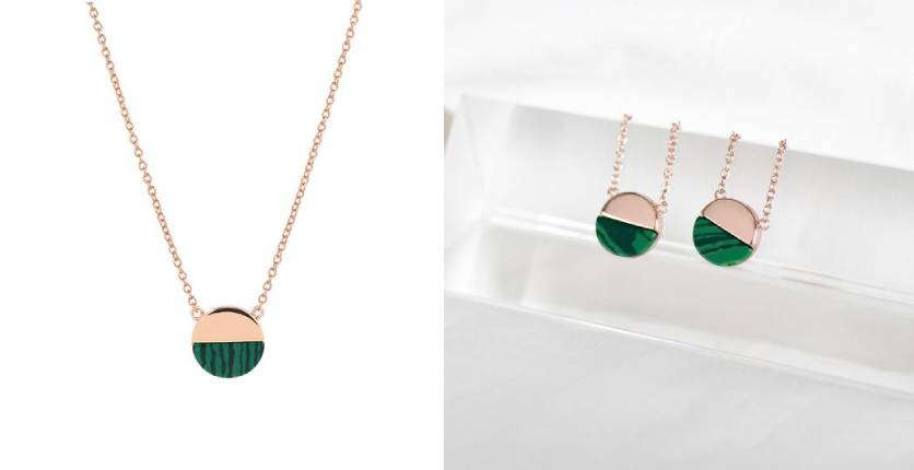 By Invite Only Rose Gold Malachite Necklace