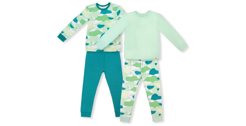 OETEO Camo Flash Jammies 4-Piece Bundle Set