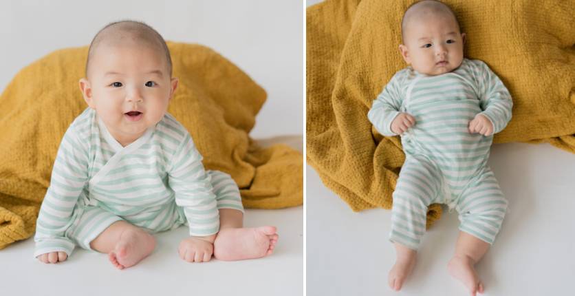 The K Size Kimono-style Cotton Bodysuit