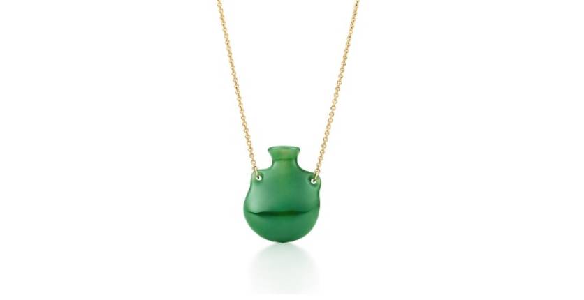 Tiffany & Co. Elsa Peretti Bottle Green Jade Pendant