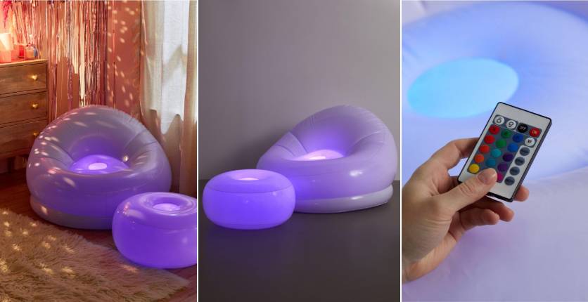 Urban Outfitters Light-Up LED Inflatable Chair