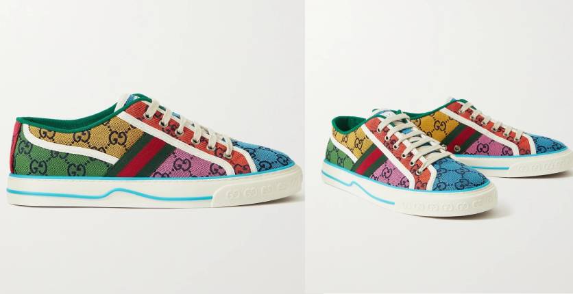 Gucci Tennis 1977 webbing-trimmed logo-jacquard canvas sneakers