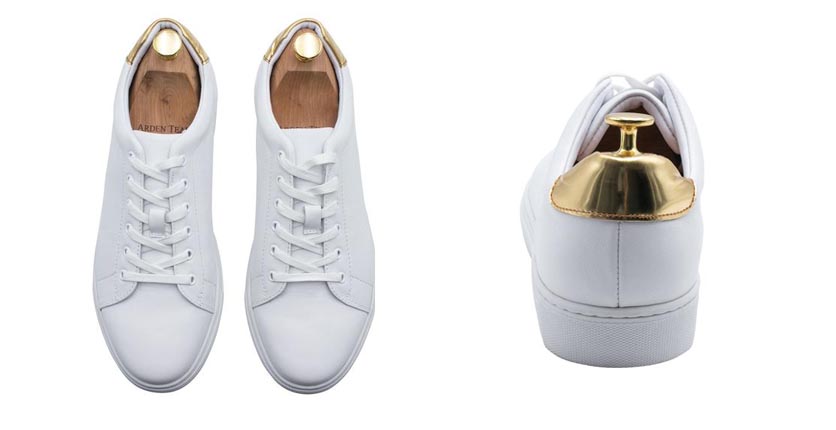 Loreto gold trim sneakers - Arden Teal