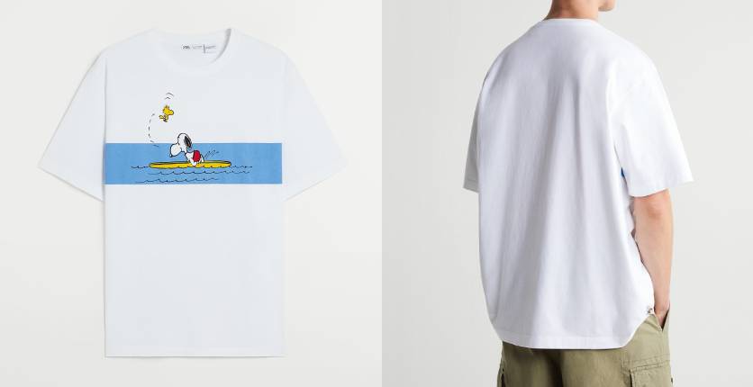 Zara Snoopy Peanuts print T-shirt