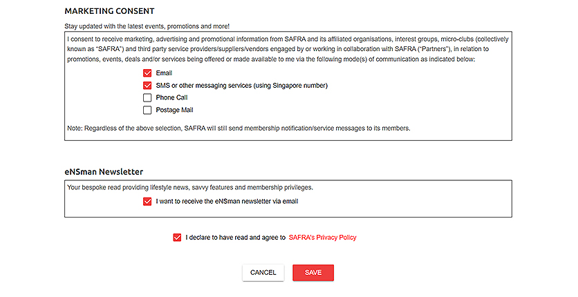 eNSman Marketing Consent Completed