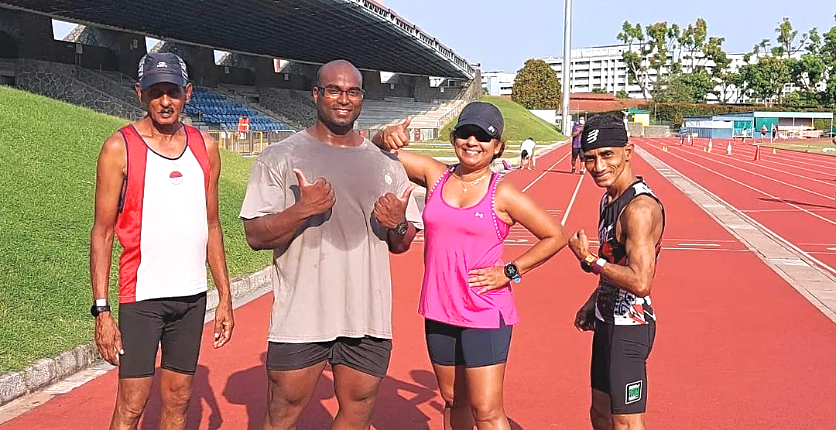 Danie Dharma staying fit with friends