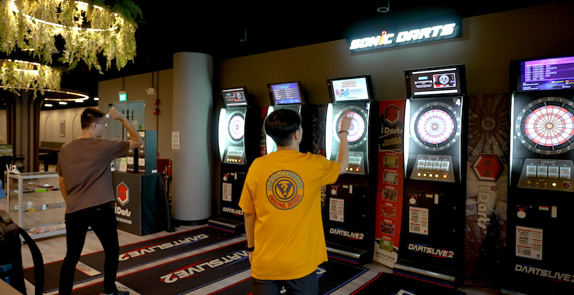 Darts machines at Paradise Now, SAFRA Choa Chu Kang