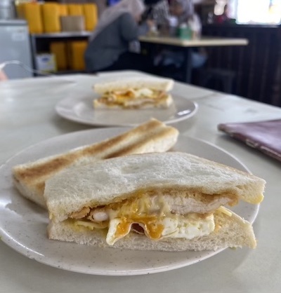 Restoran Hua Mui JB chicken cutlet sandwich