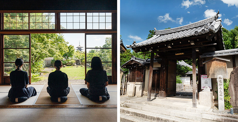 Zazen meditation in Kyoto, Japan