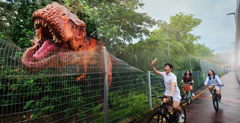 Cycling at Changi Jurassic Mile