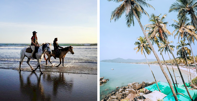 Horse-riding in Goa, India