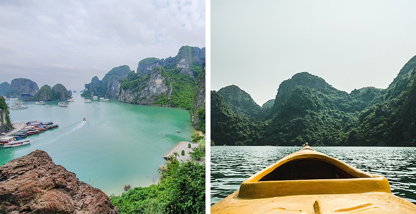 Kayaking in Halong Bay, Vietnam