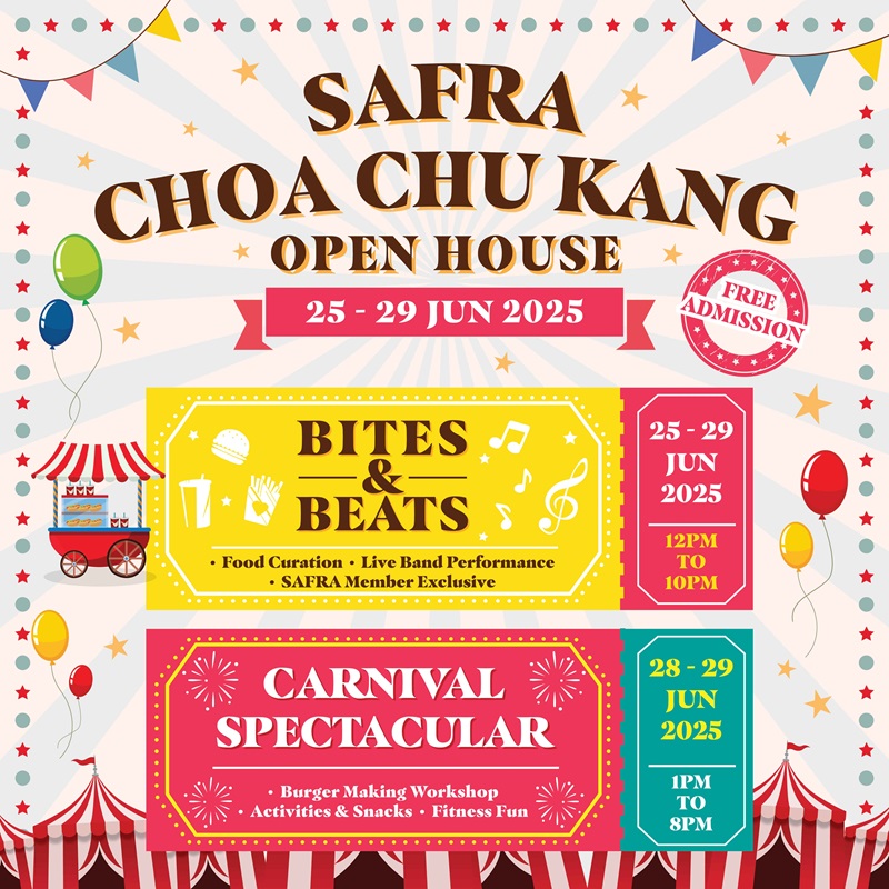 Experience the ultimate wellness extravaganza! SAFRA Choa Chu Kang's Open House 2025. Admission is FREE!