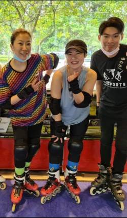 Ernest Wong with Patricia Mok and Cynthia Koh